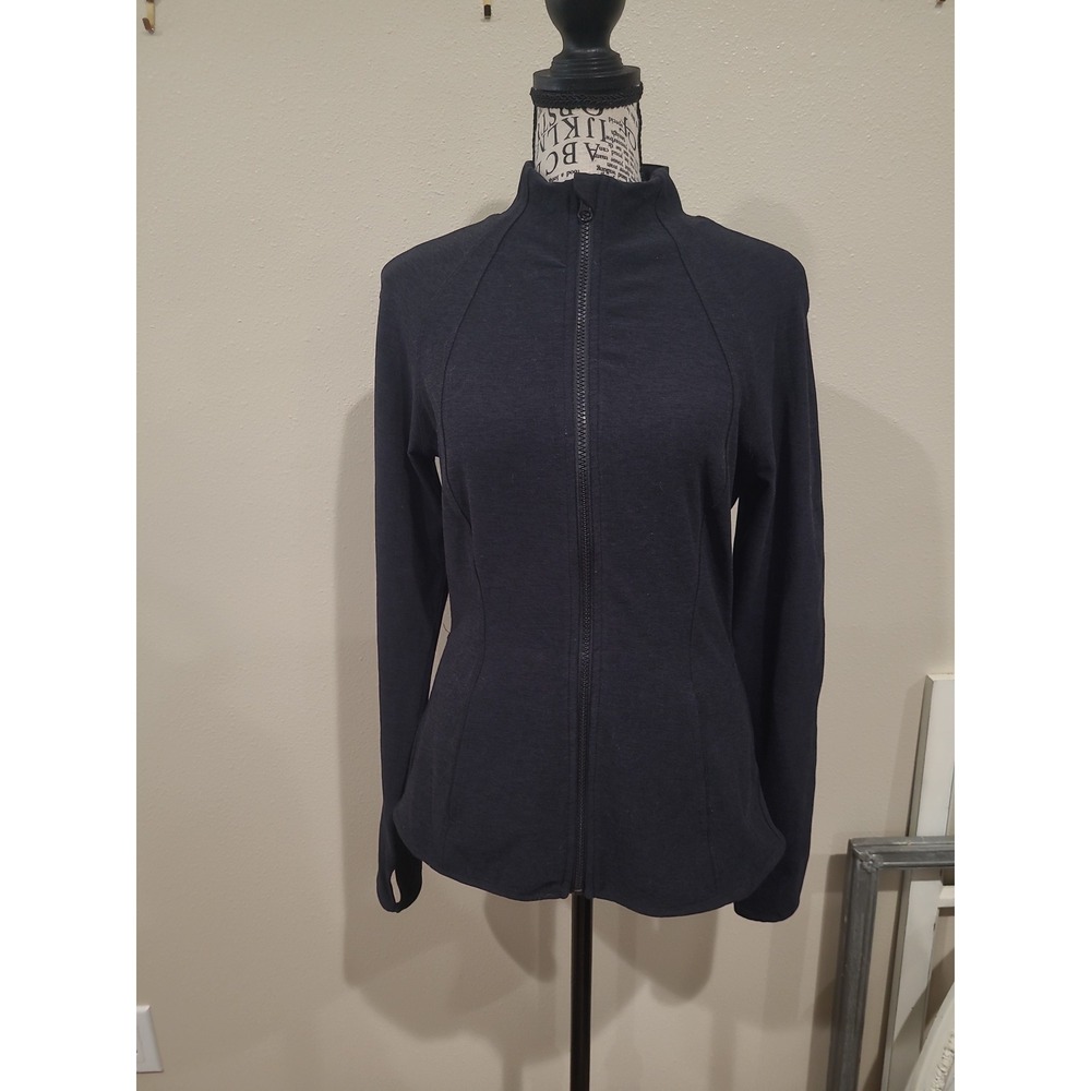 Yogalicous Lux black Women SZ M Athletic performance wear Full Zip Jacket yoga